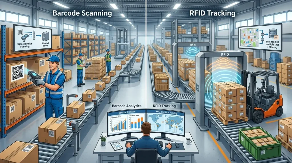 Barcode vs RFID Gudang